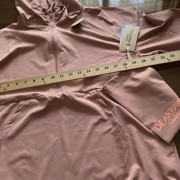 Bearpaw Womens Packable Windbreaker Jacket  Zip Neck water-resistant Medium New - Picture 6 of 16
